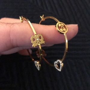 Juicy Couture gold hoop earrings